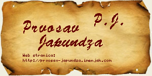 Prvosav Japundža vizit kartica